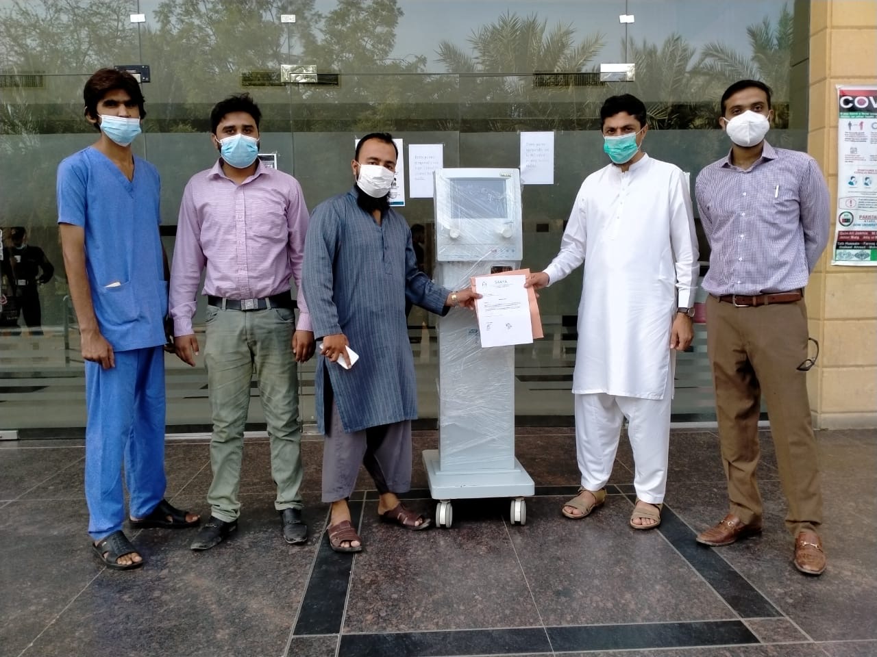 Donation of Ventilator to Ojha Hospital, Karachi